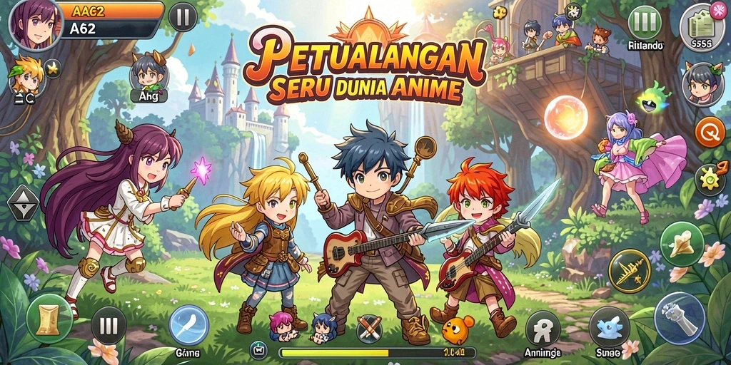 Memperlihatkan aksi seru dalam gameplay Anime yang mengagumkan.