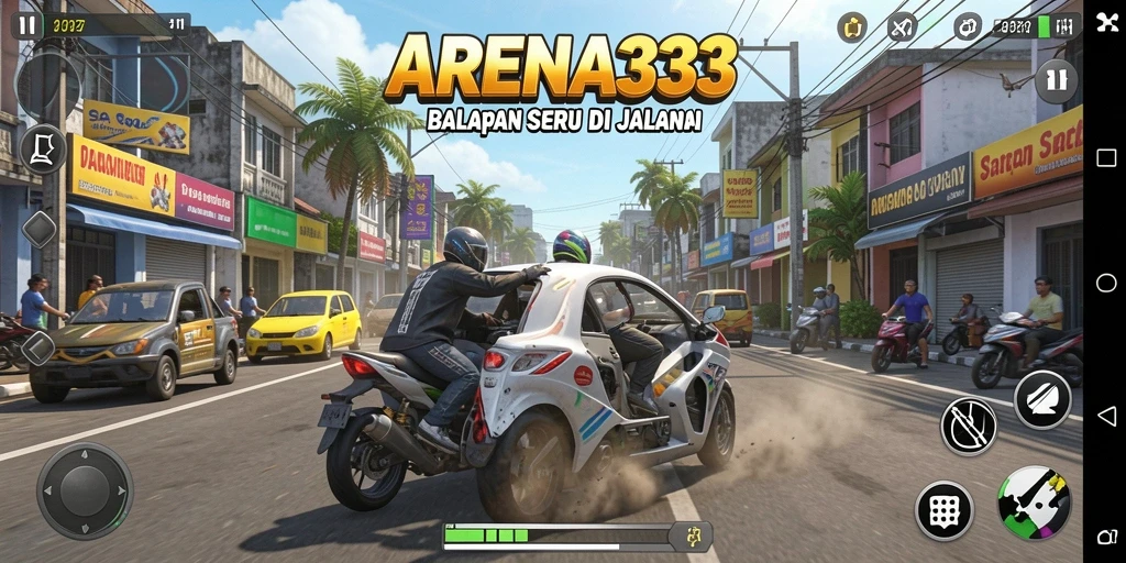 Tampak seru dengan mobil balap cepat di jalanan.