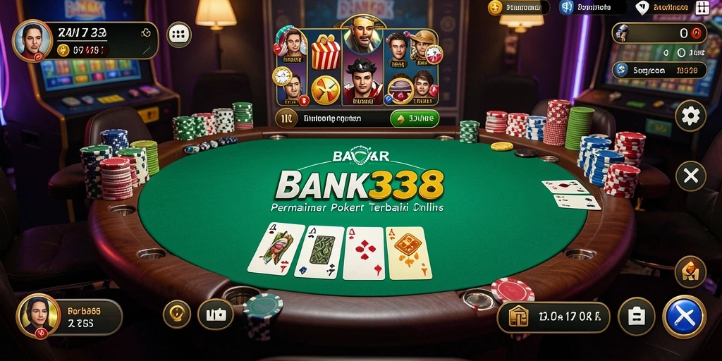 Tangkapan layar utama yang menampilkan aksi permainan poker di <strong>BANK338</strong>