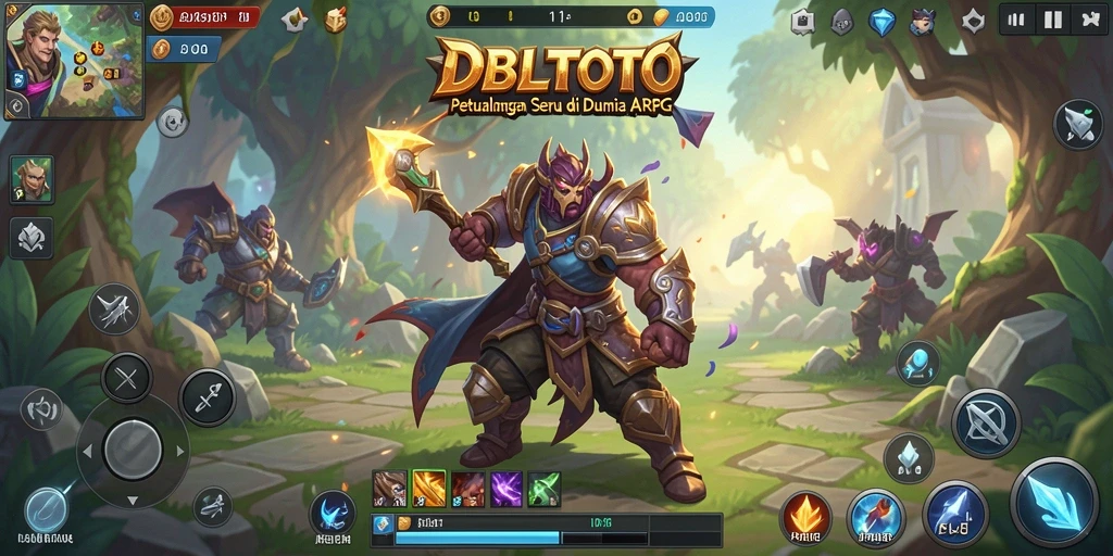 Screenshot utama DBLTOTO menampilkan pertarungan seru di dunia ARPG.