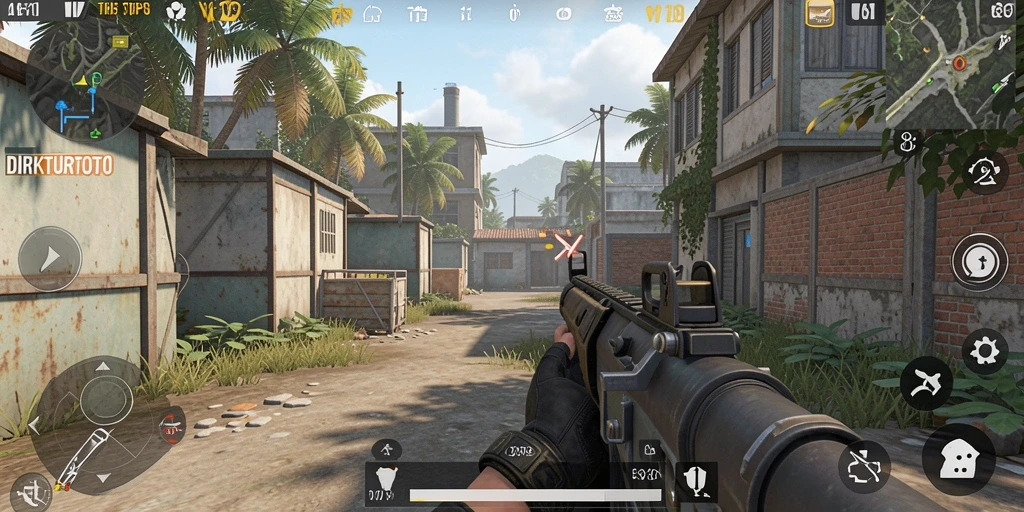 Tampilan gameplay seru DIREKTURTOTO dalam aksi pertempuran dinamis.