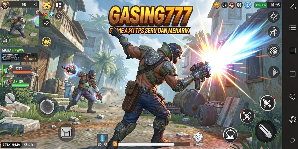 Tampilan seru gameplay GASING777 dengan aksi menembak yang mendebarkan.