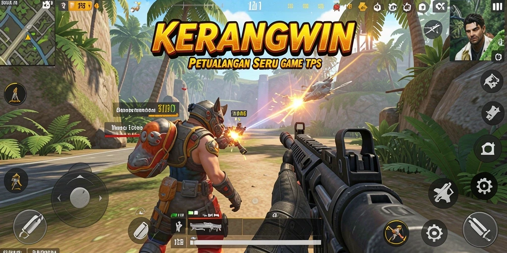 Tangkapan layar menunjukkan aksi seru dalam KERANGWIN dengan grafis menawan.