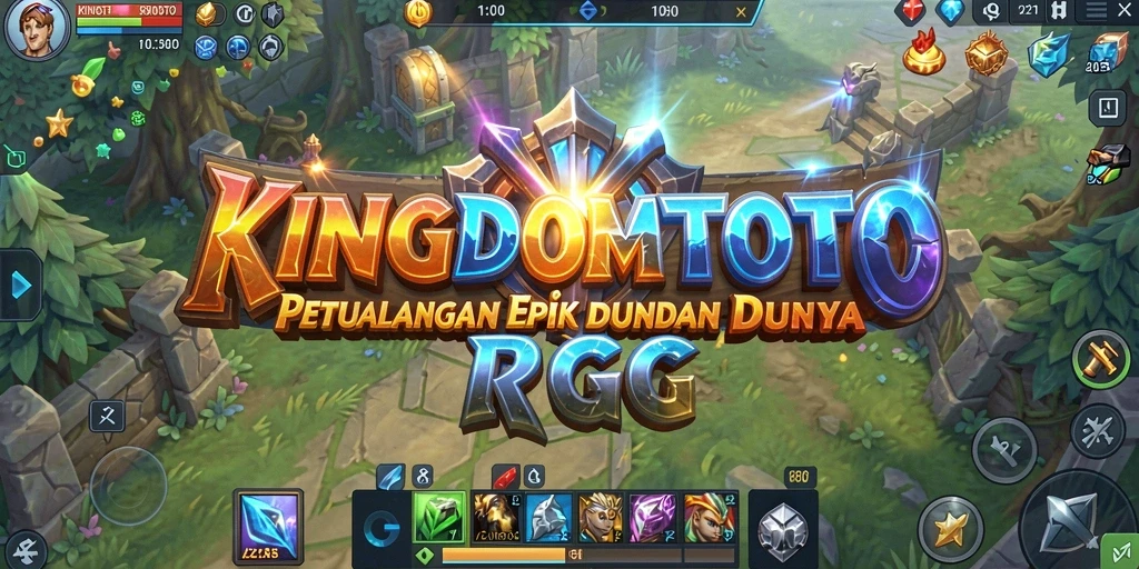 Tampilan gameplay epik dalam KINGDOMTOTO yang menampilkan pertarungan dan eksplorasi.