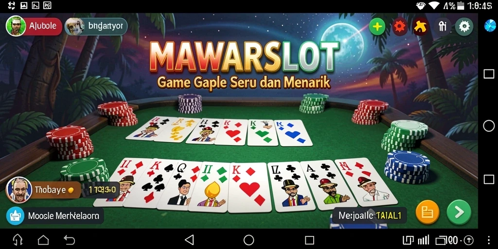 Tampilan antarmuka permainan Gaple yang menarik di MAWARSLOT.
