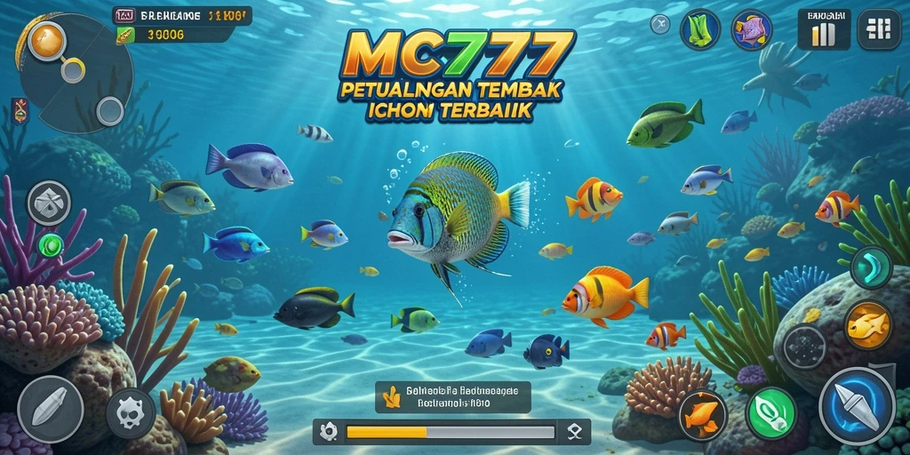 Tampilan permainan Tembak Ikan yang menarik dan penuh warna.