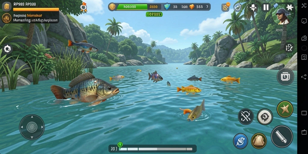 Tangkapan ikan besar dalam gameplay RP888 yang seru dan penuh warna.